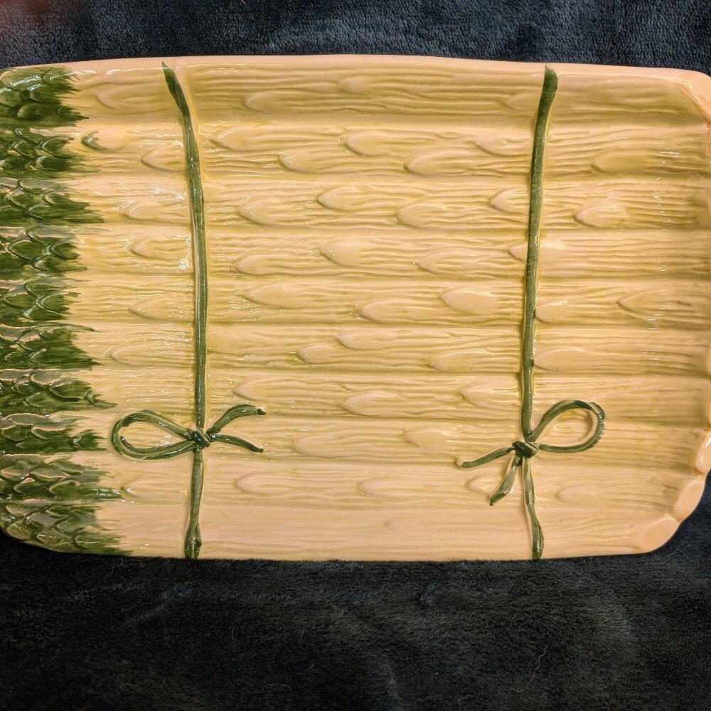 Vintage~NETO & GOMES~Ceramic Asparagus Dish-Portugal